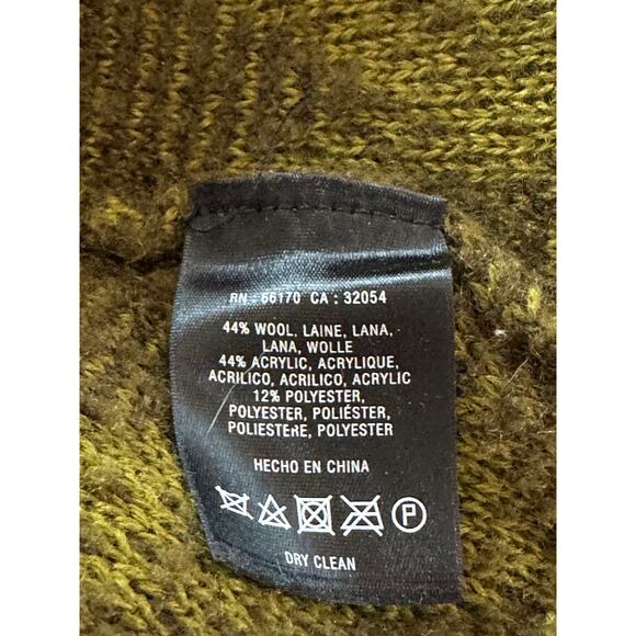 Anthropologie Angel of the North Womens Cardigan Size Large Green Wool Chevron - Picture 8 of 9